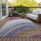 Homeroots 3' X 5' Beige Purple And Ivory Abstract Washable Indoor Outdoor Area Rug 577283 - alternate 2