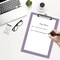 Acrimet 3 Pack Clipboard Letter Size Low Profile Clip & Side Rulers, Durable Plastic, Solid Purple, 3PK 134.LO - alternate 2