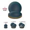 Smarty Had A Party 10.25" Navy with Gold Rim Organic Round Disposable Plastic Dinner Plates (120 Plates), 120PK 930NG-CASE - alternate 2