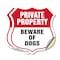 Signmission Private Property Shield Sign Beware Of D, 12 inch X 12 inch, Vinyl Decal, 2PK SHI-D-2PACK-12-440 - alternate 1