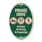 Signmission Private Drive No Outlet No Parking And No Tre, 12 In X 18 In Architectural, Heavy Gauge Aluminum A-OV-G-1218-9930 - alternate 1