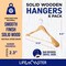 Lifemaster Solid Wooden Hanger Set, Non-Slip, 360 Deg Swivel Hook, Space-Saving, 6PK LMSUWD6 - alternate 3