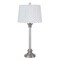 Homeroots 32" Nickel Metal Table Lamp With White Empire Shade 524719 - alternate 1