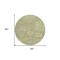 Homeroots 8' Sage And Green Round Damask Washable Indoor Outdoor Area Rug 603751 - alternate 2