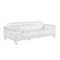 Homeroots 89" White Italian Leather Sofa With Silver Legs 534158 - alternate 3