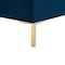 Homeroots 91" Navy Blue Velvet Chesterfield Solid Wood Sofa 543957 - alternate 3
