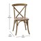 Flash Furniture Advantage Hand Scraped Dark Natural X-Back Chair, PK2 X-BACK-DNAT-2 - alternate 2