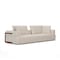 Homeroots 113" Cream Fabric Sofa And Toss Pillows 607318 - alternate 2