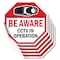 Signmission Be Aware CCTV In Operation, 4 inch X 4 inch, Vinyl Decal, 5PK OC-D-5PACK-4-32 - alternate 1