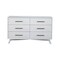 Homeroots 56" White Solid Wood Six Drawer Double Dresser 524114 - alternate 1