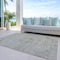 Homeroots 5' X 8' Pewter And Beige Floral Washable Indoor Outdoor Area Rug 604241 - alternate 2