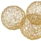 Homeroots Set of Three Gold Aluminum Decorative Orbs, 3PK 373741 - alternate 2