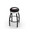 Holland Bar Stool Co 25" Blk Wrinkle Arkansas Swivel Bar Stool, Chrome Ring L8B3C25ArknUn - alternate 1