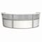 Linea Italia Reception Desk 71 in D X 46 in H, 11.9 ft W X Thermofused Laminate, Clear, White ZUS317 - alternate 1