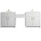 James Martin Vanities Bellshire 96" Dual Vanity Set with 24" Make-Up Counter, Bright White w/3 cm White Zeus Silestone Top 660-VMC96-BW-3WZ - alternate 1