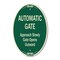 Signmission Automatic Gate Approach Slowly Gate Opens, 12 Inch X 18 Inch Designer, Heavy Gauge Aluminum A-OV-G-1218-9862 - alternate 1