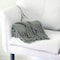 Homeroots Super Soft Gray Soft Solid Color Handloomed Throw Blanket 402915 - alternate 2
