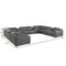 Homeroots Dark Gray Italian Leather Power Reclining U Shaped Twelve Piece Corner Sectional With Console 632556 - alternate 2