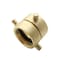 Firesafe 1-1/2" Female NH/NST X 1-1/2" Female NPSH Brass Double Swivel Fire Hose/Hydrant Adapter w/Pin Lug 8612011 - alternate 2