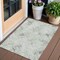 Homeroots 3' X 5' Artichoke Green And Ivory Geometric Washable Indoor Outdoor Area Rug 588262 - alternate 1
