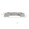 Homeroots Ash Gray Leather Modular U Shaped Eight Piece Corner Sectional With Console 643910 - alternate 2