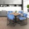 Regency Square Cain Breakroom Table W/ 4 Zeng Stack Chairs, 48 in W, 48 in L, Noble Oak TB4848NO44BE - alternate 2