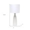 Homeroots 20" Off White Ceramic Novelty Table Lamp With Off White Drum Shade 643435 - alternate 1