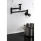 Kingston Brass Wall Mount Pot Filler Faucet with Knurled Handle, Oil Rubbed Bronze KS8105RKX - alternate 2