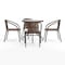 Flash Furniture Round Table Set, Aluminum, Glass, Metal, Plastic, Rattan, Clear TLH-087RD-037BN4-GG - alternate 4