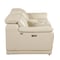 Homeroots 93in Cream and Silver Italian Leather Power Reclining Loveseat With Storage 720569 - alternate 1