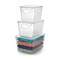 Azar Displays Diamond Pattern Storage Tote Bin Set with Lids, 3PK 556903-SET - alternate 3