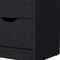 Homeroots 19" Black Wood Two Drawer Nightstand 543691 - alternate 2