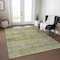 Homeroots 3' X 5' Artichoke Green Brown And Gray Striped Washable Indoor Outdoor Area Rug 605759 - alternate 3