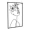 Homeroots 20" X 14" Black Metal Abstract Female Face Hanging Dimensional Sculpture 574023 - alternate 2