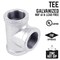 B & K STZ Industries 4 in. FIP each X 4 in. D FIP 4 in. D FIP Galvanized Malleable Iron Tee 351T-4 - alternate 2