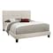 Homeroots Beige Tufted Linen Queen Bed Frame 490194 - alternate 2