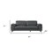Homeroots 87" Dark Gray Italian Leather Solid Wood Sofa 720453 - alternate 2