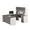 Connexion U Shaped Desk Workstation, U-Shaped, Slate/Sandstone, 92.6" D X 65.9" H, 71.1" W X Melamine 93879-59 - alternate 1