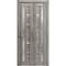 Sartodoors Sliding Closet Bi-fold Doors Grey Solid Core Modern Interior QUADRO4088BF-NEB-84 x 96 (2* 42x96) - alternate 1