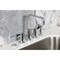 Kingston Brass Bridge Kitchen Faucet with Brass Sprayer, Polished Chrome KS8251DKLBS - alternate 2