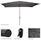 Pure Garden 10 Rectangular Patio Umbrella, Gray 50-LG1275 - alternate 2
