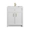 James Martin Vanities Bellshire 30" Sgl Vanity, Bright Wht, Sgl Hole 3 CM Wht Zeus Silestone Top and Matching Backsplash 660-V30-BW-1WZ - alternate 2