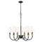 Z-Lite Claudelle 6-Light Chandelier, 32 in W, Matte Black + Modern Gold 4014-32MB-MGLD - alternate 1