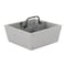Homeroots 10" Gray Solid Wood And Metal Box 488035 - alternate 2