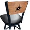 Holland Bar Stool Co 30" Blk Wrinkle Dallas Stars Swivel Bar Stool, Laser Engraved Back L03830BWMedMplADalStaBlkVinyl - alternate 1