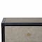 Homeroots 24" Gray And Black Solid Wood And Faux Shagreen Three Drawer Nightstand 651590 - alternate 2