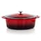 Megachef 7 Quarts Oval Enameled Cast Iron Casserole in Red MG-CO33AR - alternate 3