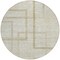 Homeroots 8' Beige Tan And Taupe Round Geometric Washable Indoor Outdoor Area Rug 588396 - alternate 2