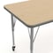 Flash Furniture Wren 48 in x 24 in Adjustable Height Activity Table, Thermal Laminate Top, Standard Legs, Light Natural XU-A2448-REC-LTNAT-T-P-CAS-GG - alternate 2