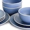 Spice By Tia Mowry Creamy Tahini 12 Piece Stoneware Dinnerware Set in Matte Blue 97182.12 - alternate 2